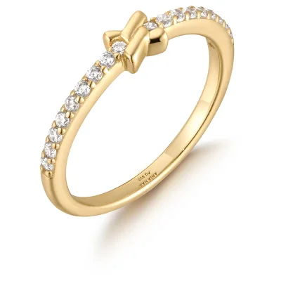 ANIA HAIE GOLD CROSS CUBIC ZIRCONIA RING R061-01G