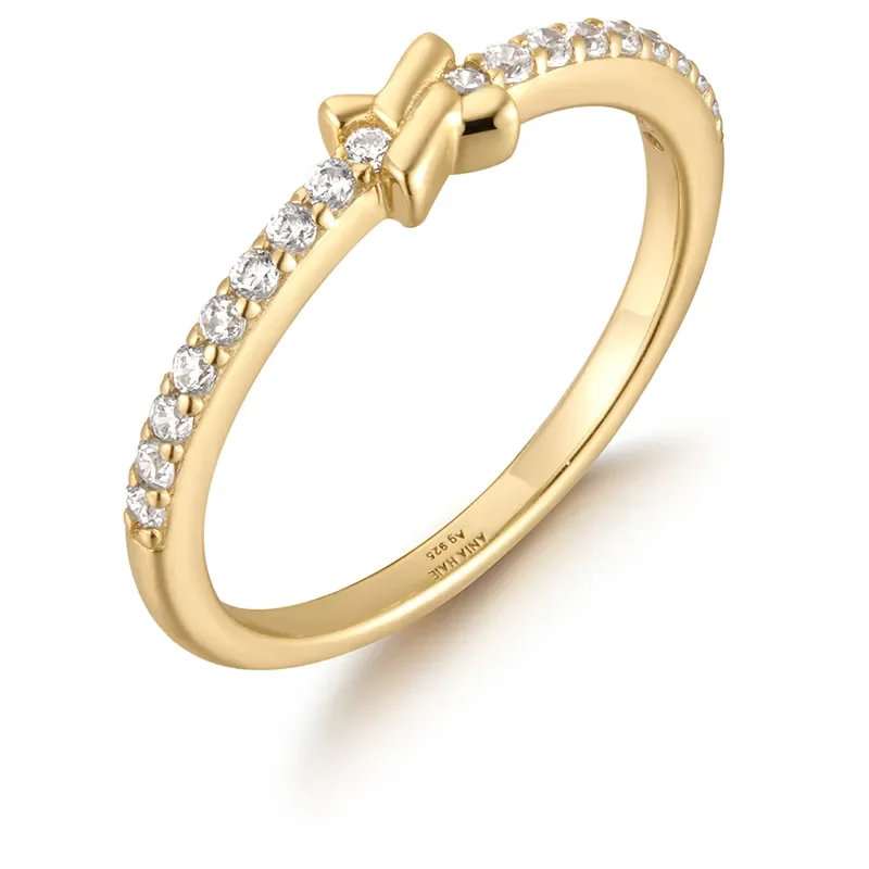ANIA HAIE GOLD CROSS CUBIC ZIRCONIA RING R061-01G