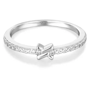 ANIA HAIE SILVER CROSS CUBIC ZIRCONIA RING R061-01H
