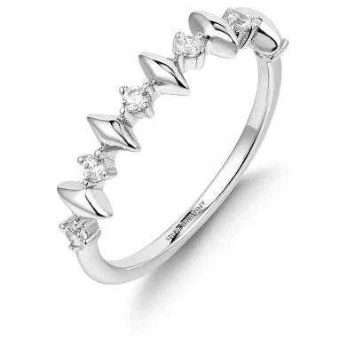 ANIA HAIE SILVER MULTI SPARKLE RING R061-03H