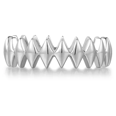 ANIA HAIE SILVER HALF PAVE SPARKLE RING R061-04H