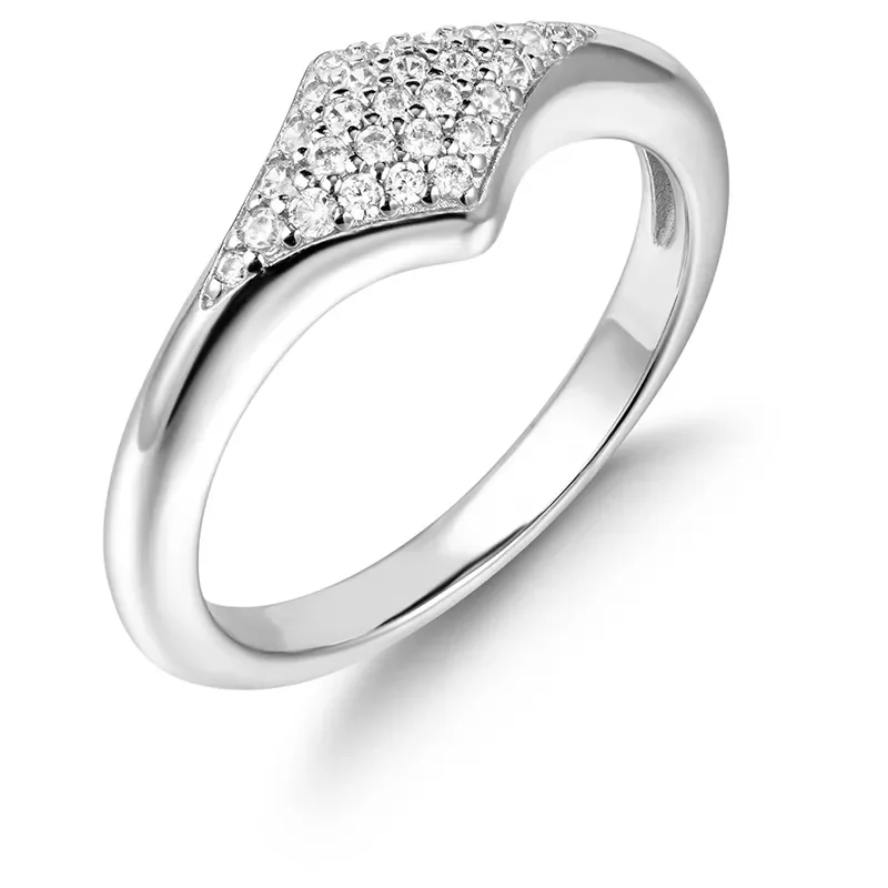 ANIA HAIE SILVER PAVE SPARKLE RING R061-05H