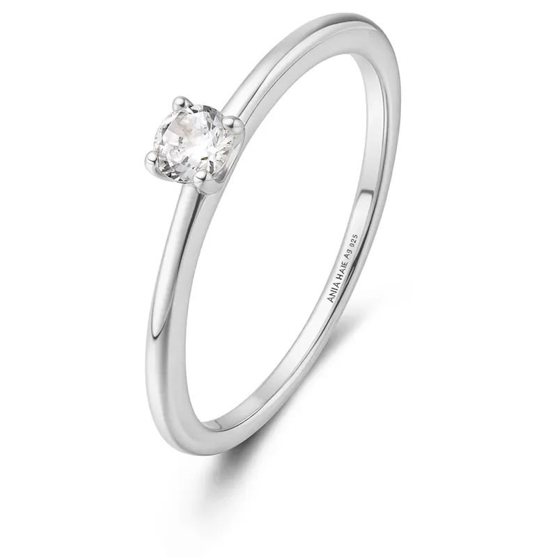 ANIA HAIE SILVER CLASSIC SLIM STACKING RING R064-01H