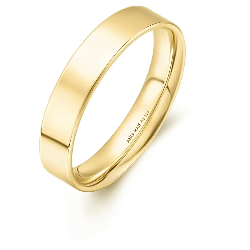 ANIA HAIE GOLD 4MM SMOOTH BAND RING R064-03G