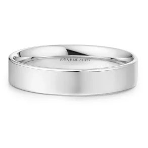 ANIA HAIE SILVER 4MM SMOOTH BAND RING R064-03H