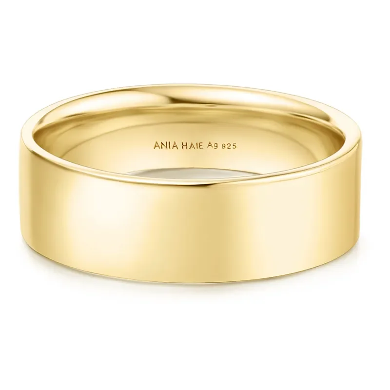 ANIA HAIE GOLD 6MM SMOOTH BAND RING R064-04G