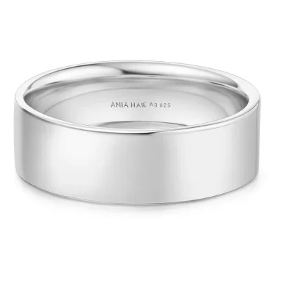 ANIA HAIE SILVER 6MM SMOOTH BAND RING R064-04H