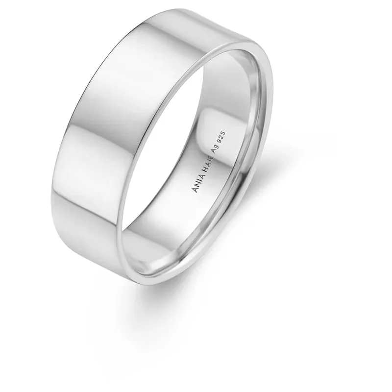 ANIA HAIE SILVER 6MM SMOOTH BAND RING R064-04H