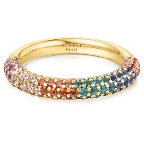 ANIA HAIE GOLD RAINBOW PAVE RING R064-06G