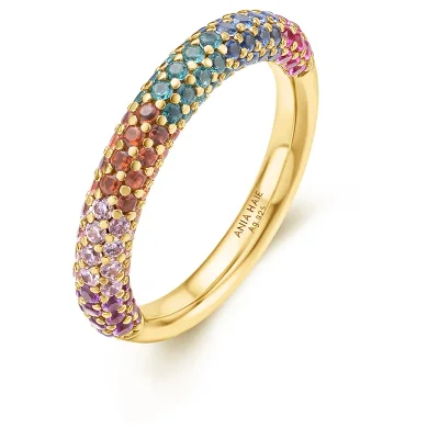 ANIA HAIE GOLD RAINBOW PAVE RING R064-06G