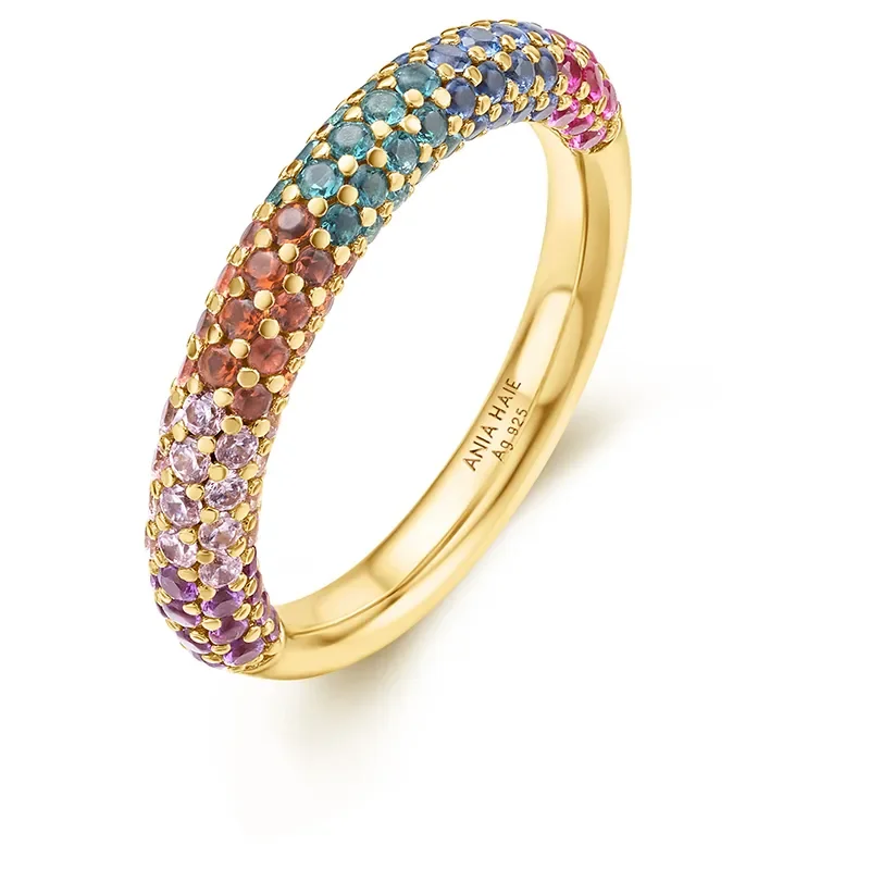 ANIA HAIE GOLD RAINBOW PAVE RING R064-06G
