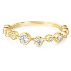 ANIA HAIE GOLD BEZEL CZ ZIG-ZAG RING R065-01G-58