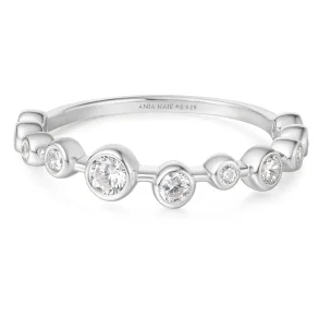 ANIA HAIE SILVER BEZEL CZ ZIG-ZAG RING R065-01H-58