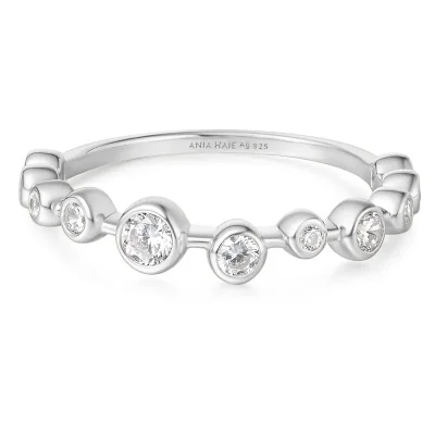 ANIA HAIE SILVER BEZEL CZ ZIG-ZAG RING R065-01H-58