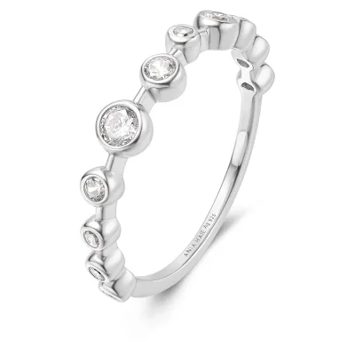 ANIA HAIE SILVER BEZEL CZ ZIG-ZAG RING R065-01H-58