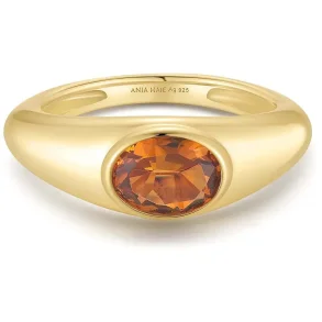 ANIA HAIE GOLD SCULPTURAL GEMSTONE MAILLARD RING R066-02G