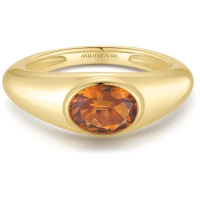 ANIA HAIE GOLD SCULPTURAL GEMSTONE MAILLARD RING R066-02G