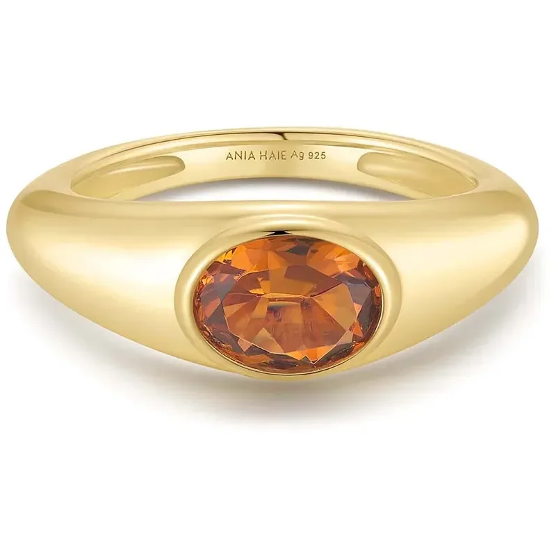 ANIA HAIE GOLD SCULPTURAL GEMSTONE MAILLARD RING R066-02G