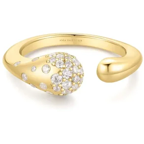 ANIA HAIE GOLD SPARKLING SCULPTURAL ADJUSTABLE RING R066-04G