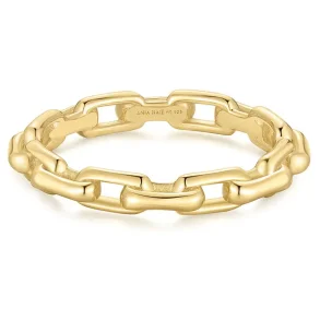 ANIA HAIE GOLD PAPER CLIP LINK RING R067-01G