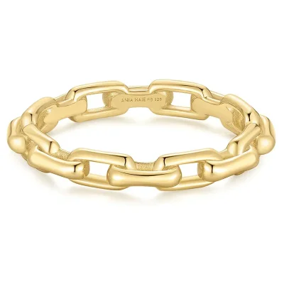 ANIA HAIE GOLD PAPER CLIP LINK RING R067-01G