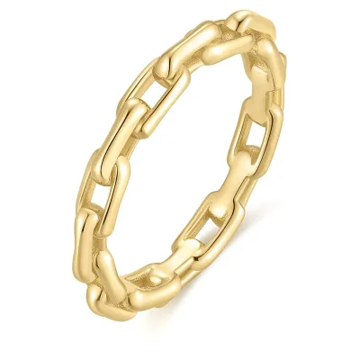 ANIA HAIE GOLD PAPER CLIP LINK RING R067-01G