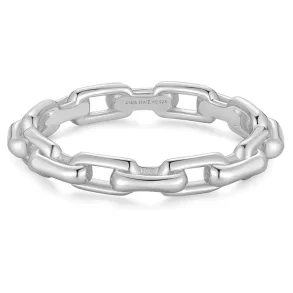 ANIA HAIE SILVER PAPER CLIP LINK RING R067-01H