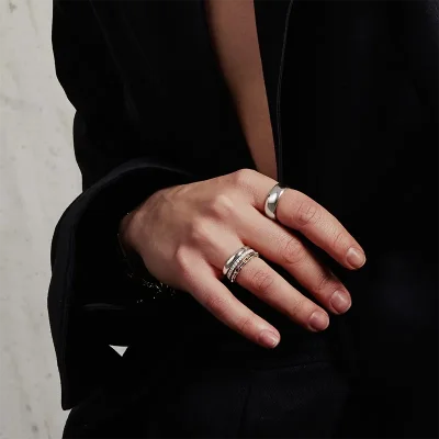 ANIA HAIE SILVER PAPER CLIP LINK RING R067-01H