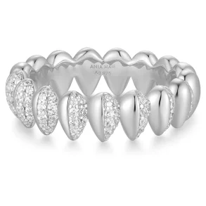ANIA HAIE SILVER SPARKLING PUFFY RING R067-02H