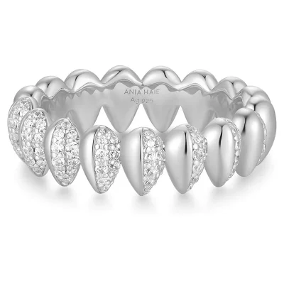 ANIA HAIE SILVER SPARKLING PUFFY RING R067-02H
