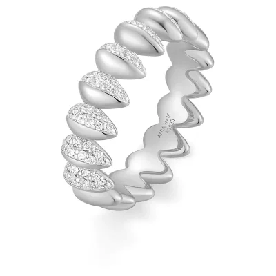 ANIA HAIE SILVER SPARKLING PUFFY RING R067-02H