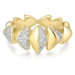 ANIA HAIE TWO-TONE SPARKLING BOLD PUFFY RING R067-04T