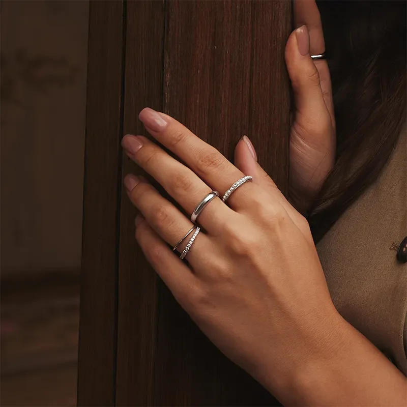 ANIA HAIE SILVER SHELL PEARL BEADED RING R069-03H