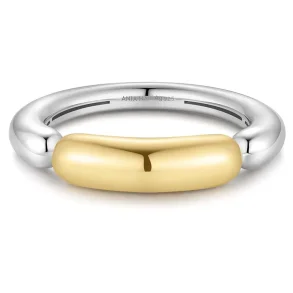 ANIA HAIE TWO-TONE SEGMENTED PUFFY RING R069-04T