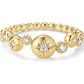 ANIA HAIE GOLD STARBURST ZIG-ZAG BEADED RING R074-02G