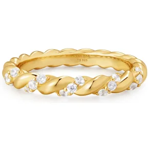 ANIA HAIE GOLD SPARKLE TWISTED RING R075-01G