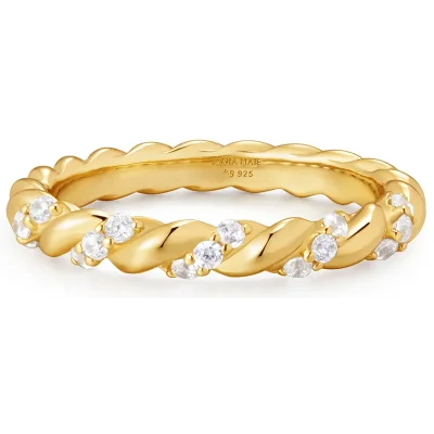 ANIA HAIE GOLD SPARKLE TWISTED RING R075-01G
