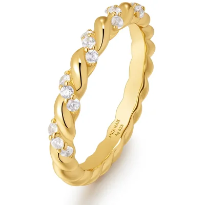 ANIA HAIE GOLD SPARKLE TWISTED RING R075-01G