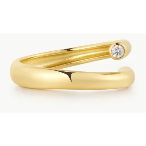 ANIA HAIE GOLD SPIRAL BEZEL-END ADJUSTABLE RING R076-02G