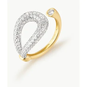 ANIA HAIE GOLD PAVE KNOT ADJUSTABLE RING R077-01G