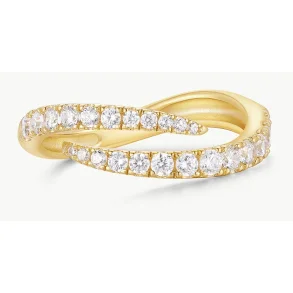 ANIA HAIE GOLD SPIRAL PAVE ADJUSTABLE RING R079-01G