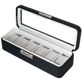 SKRIN FOR 6 UR SORT/HVIT (33361)-VINDU I LOKKET