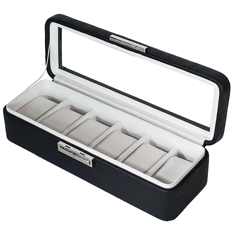 SKRIN FOR 6 UR SORT/HVIT (33361)-VINDU I LOKKET