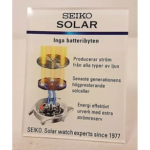 SEIKO SOLAR PLAQUE W70XH90XD40MM SVENSK