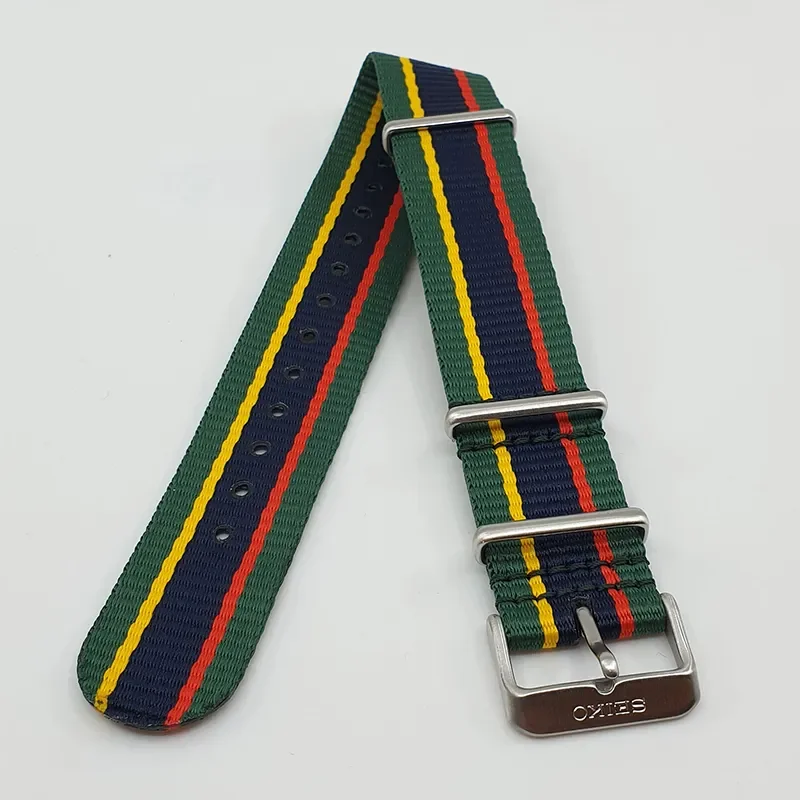 SEIKO 5 SPORTS STRAP GREEN/RED/NAVY/YELLOW